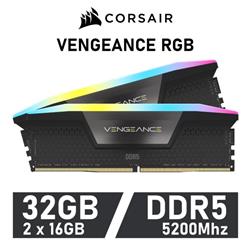 MEM RAM PC UDIMM DDR5 32GB 5200MHZ KIT RGB CORSAIR VENGEANCE